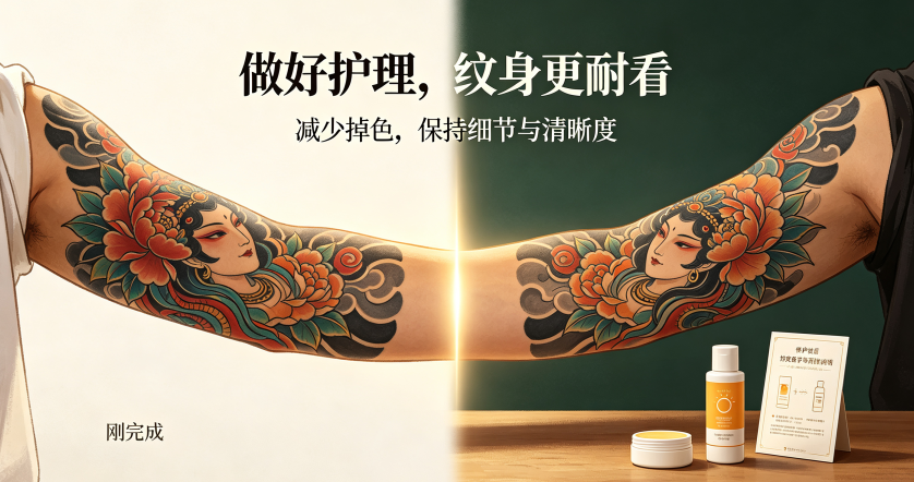 纹身做好护理，纹身更耐看